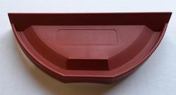 Harjapellin/harjalistan päätykappale, muovia, pyöreä