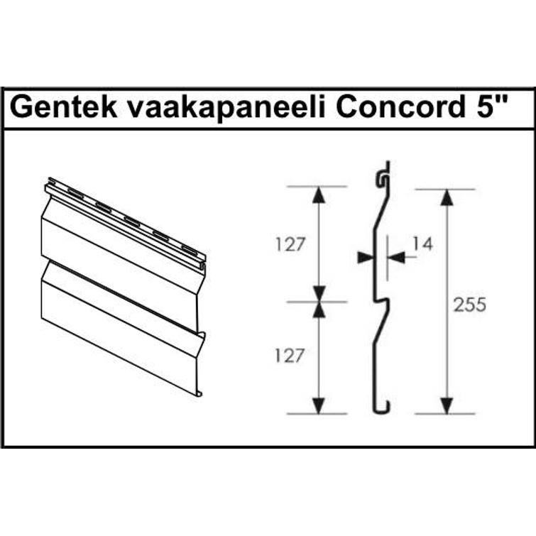 Vaakapaneeli Gentek Concord Double 5" Dutch Lap
