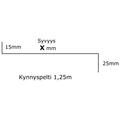 Kynnyspelti/kynnyslista 1,25m