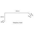 Päätypelti/päätylista, leveä 1,75m