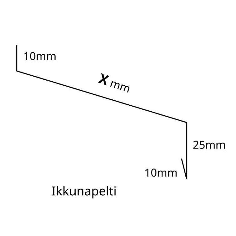 Ikkunapelti/ikkunalista 1m